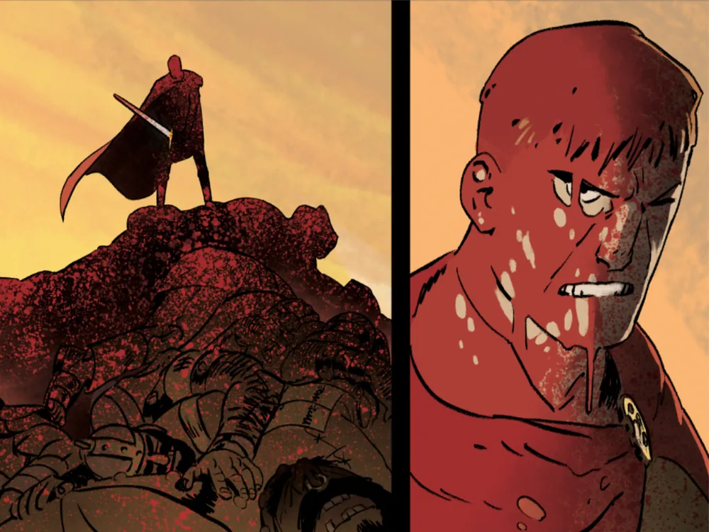 Sample page art by Chris Weaver